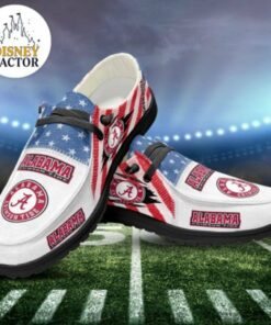 Alabama Crimson Tide Hey Dude Shoes With Custom Name V4