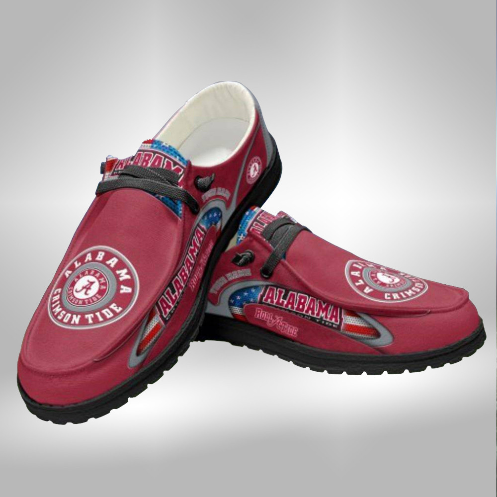 Alabama Crimson Tide Hey Dude Shoes With Custom Name V9