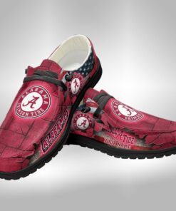 Alabama Crimson Tide Hey Dude Shoes With Custom Name V9