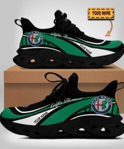 Alfa Romeo Wave Line Logo Design Clunky Sneakers | Custom Name