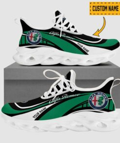 Alfa Romeo Wave Line Logo Design Clunky Sneakers | Custom Name