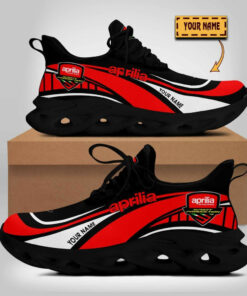 Aprilia Wave Line Logo Design Clunky Sneakers | Custom Name