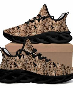 Beige African Serval Max Soul Shoes | Graceful Wild Cats Characters