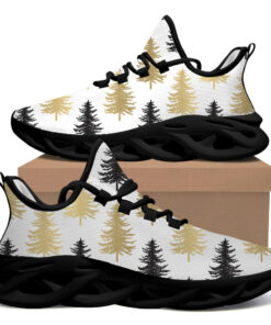 Black And Gold Christmas Trees On White Background Max Soul Shoes