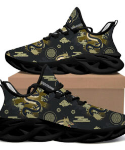 Black And Gold Flying Dragon Max Soul Shoes