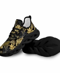 Black And Gold Tropical Plants Jungle Theme Max Soul Shoes