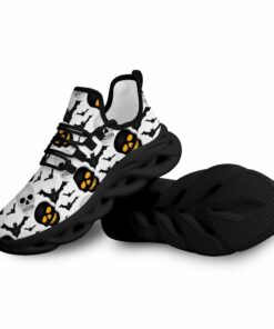 Black And Gray Human Skulls With Bats Max Soul Shoes