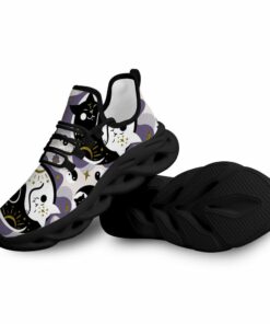 Black And White Cat Yin Yang Symbol Max Soul Shoes | Chinese Inspired Sleep Shoes