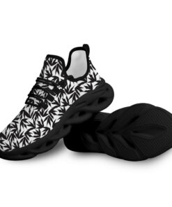 Black And White Floral Brush Strokes Pattern Max Soul Shoes