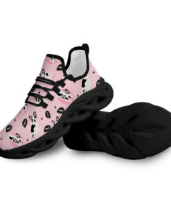 Black And White French Bulldog Print Pink Max Soul Shoes