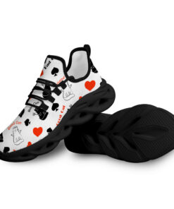 Black And White Funny Cats Spades And Hearts Max Soul Shoes