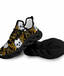 Black And White Human Skull Baroque Ornament Keys Max Soul Shoes