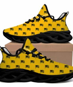 Black And Yellow American Flag Pattern Max Soul Shoes