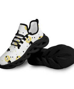 Black And Yellow Lion And Star Max Soul Shoes | Happy Lions And Stars