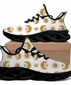 Black And Yellow Space Objects Moon Sun Stars Max Soul Shoes