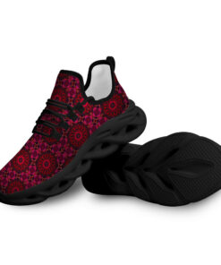 Black, Brown, And Red Floral Mandalas Motif Max Soul Shoes