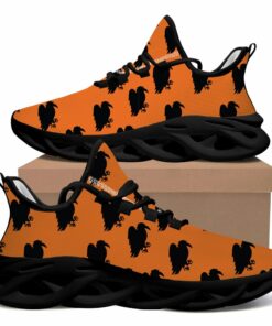 Black Eagles Silhouette On Orange Background Max Soul Shoes