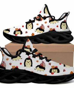 Black Hedgehog Autumn Maple Leaf Max Soul Shoes Gift