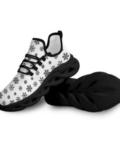 Black Outline Christmas Snowflakes On White Background Max Soul Shoes