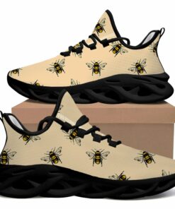 Black & Yellow Max Soul Sneakers With Golden Honey Bee