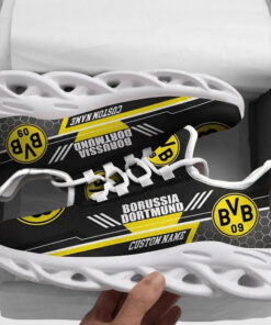 Borussia Dortmund Black Yellow Max Soul Shoes | Personalized Name