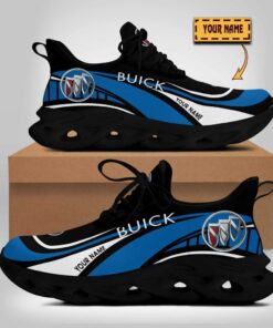 Buick Wave Line Logo Design Clunky Sneakers | Custom Name