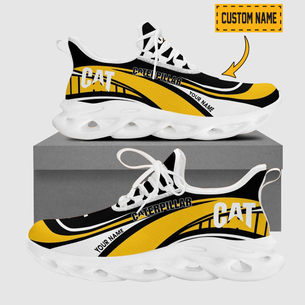 Custom Name Lamborghini Wave Line Logo Design Clunky Sneakers