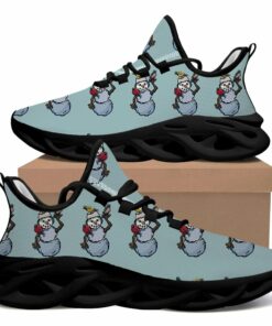 Christmas Ugly Snowman Head Max Soul Shoes With Birds Design