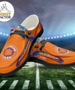 Clemson Tigers Custom Name Hey Dude Shoes Sneakers V4