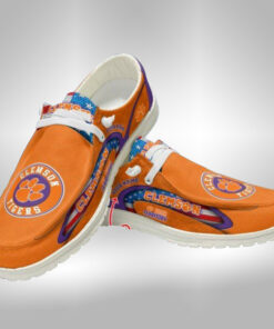 Clemson Tigers Custom Name Hey Dude Shoes Sneakers V4