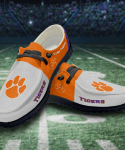 Clemson Tigers Custom Name Hey Dude Shoes Sneakers V5