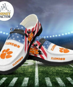 Clemson Tigers Custom Name Hey Dude Shoes Sneakers V7