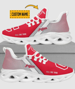 Cleveland Indians Max Soul Shoes | Personalized Name Sport Sneakers