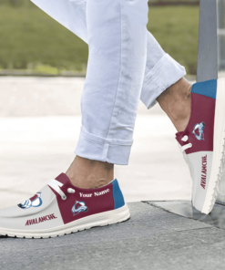 Colorado Avalanche Custom Name Hey Dude Shoes