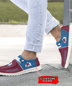 Colorado Avalanche Custom Name Hey Dude Shoes V2