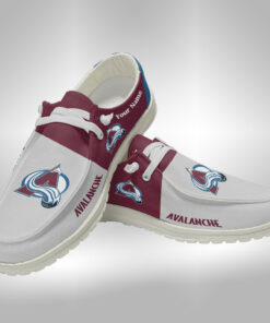 Colorado Avalanche Custom Name Hey Dude Shoes