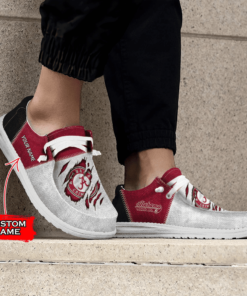 Custom Alabama Crimson Tide Hey Dude Shoes With Personalized Name V2