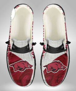 Custom Arkansas Razorbacks Name Hey Dude Shoes Sneakers V10