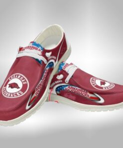 Custom Arkansas Razorbacks Name Hey Dude Shoes Sneakers V2