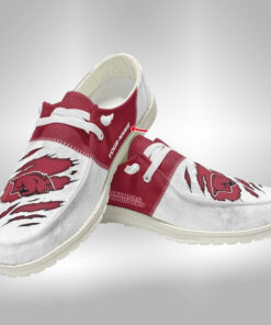 Custom Arkansas Razorbacks Name Hey Dude Shoes Sneakers V3