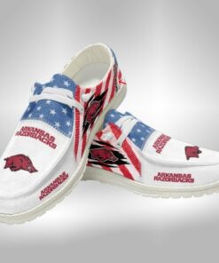 Custom Arkansas Razorbacks Name Hey Dude Shoes Sneakers V8