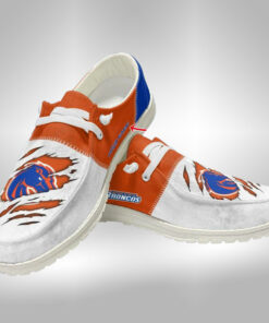 Custom Boise State Broncos Name Hey Dude Shoes Sneakers V2