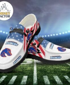 Custom Boise State Broncos Name Hey Dude Shoes Sneakers V6