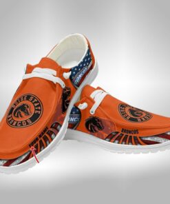 Custom Boise State Broncos Name Hey Dude Shoes Sneakers V8