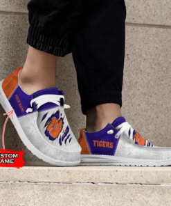 Custom Clemson Tigers Hey Dude Shoes – Personalized Name