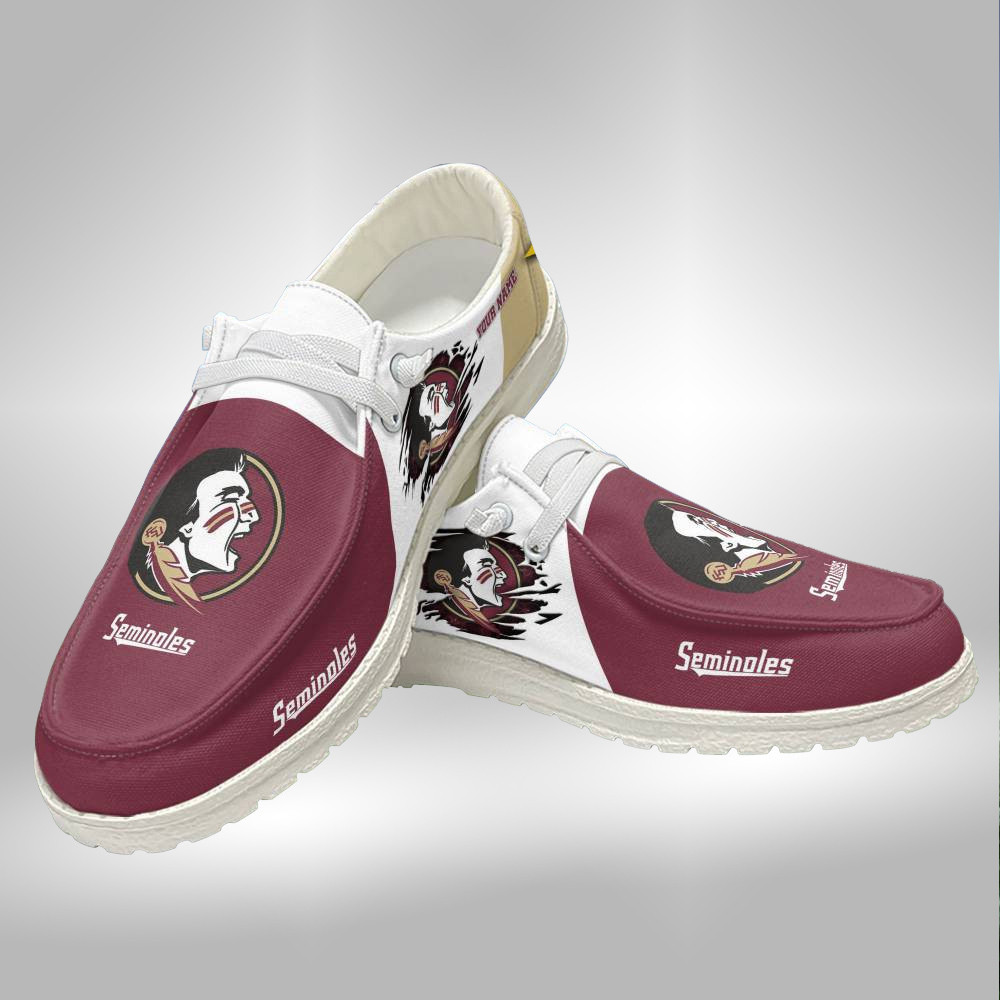 Custom Florida State Seminoles Name Hey Dude Shoes Sneakers V5