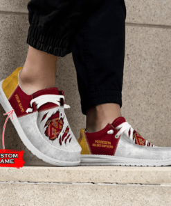 Custom Minnesota Golden Gophers Hey Dude Shoes With Personalized Name