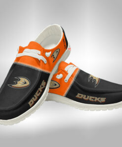 Custom Name Anaheim Ducks Hey Dude Shoes