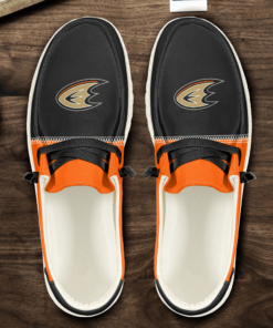 Custom Name Anaheim Ducks Hey Dude Shoes