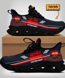 Custom Name Aprilia Logo Hexagon Pattern Max Soul Shoes